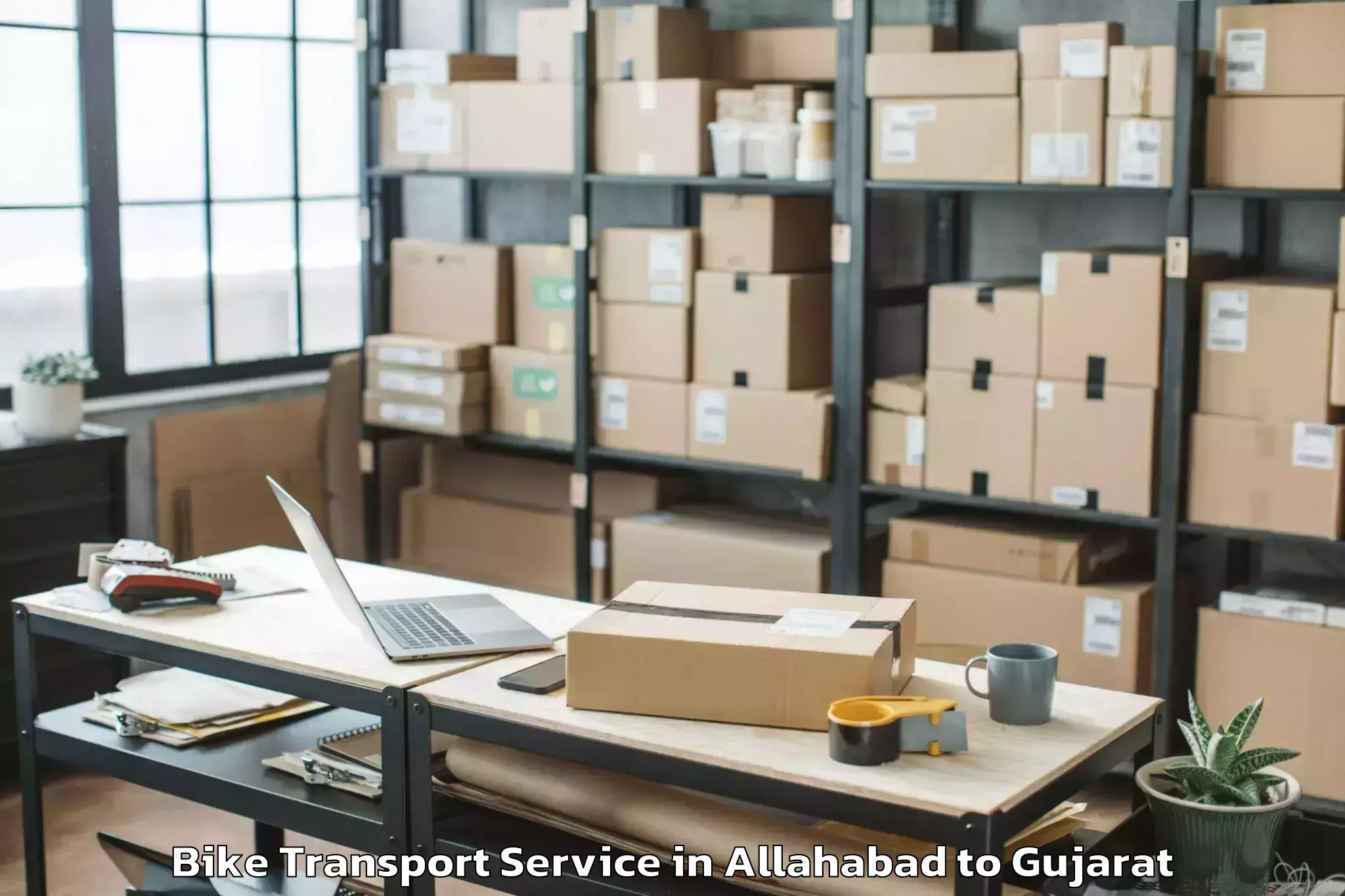 Top Allahabad to Kandla Port Bike Transport Available